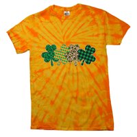 Cute St Patrick's Day Patterns Shamrock Clovers Tie-Dye T-Shirt