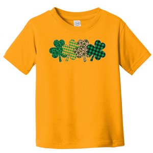 Cute St Patrick's Day Patterns Shamrock Clovers Toddler T-Shirt