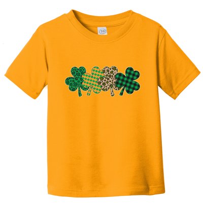 Cute St Patrick's Day Patterns Shamrock Clovers Toddler T-Shirt
