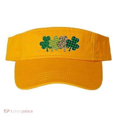 Cute St Patrick's Day Patterns Shamrock Clovers Valucap Bio-Washed Visor