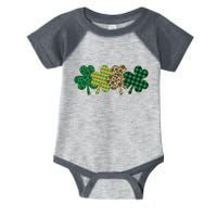 Cute St Patrick's Day Patterns Shamrock Clovers Infant Baby Jersey Bodysuit