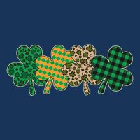 Cute St Patrick's Day Patterns Shamrock Clovers Infant Baby Jersey Bodysuit