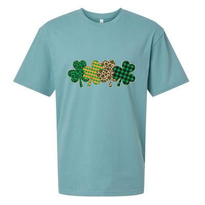 Cute St Patrick's Day Patterns Shamrock Clovers Sueded Cloud Jersey T-Shirt