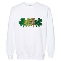 Cute St Patrick's Day Patterns Shamrock Clovers Garment-Dyed Sweatshirt