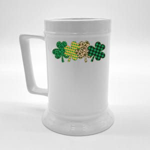 Cute St Patrick's Day Patterns Shamrock Clovers Beer Stein