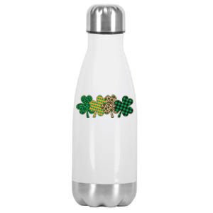 Cute St Patrick's Day Patterns Shamrock Clovers Stainless Steel Insulated Water Bottle