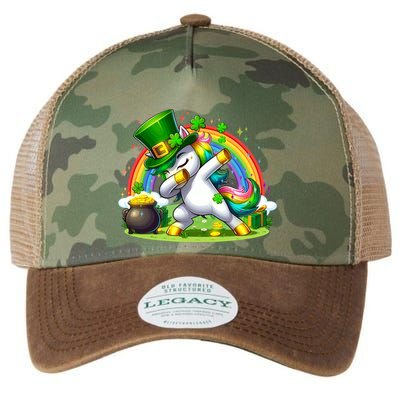 Cute St Patricks Day Dabbing Leprechaun Pony Legacy Tie Dye Trucker Hat