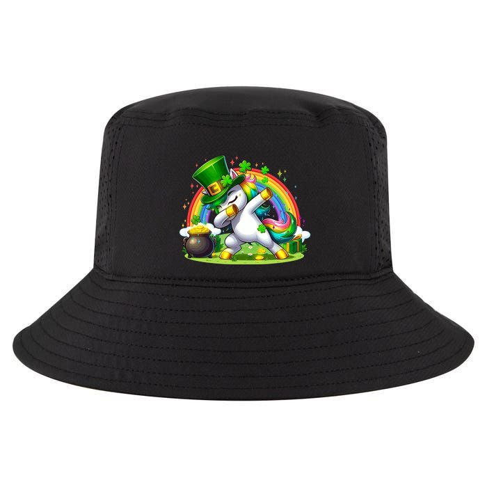Cute St Patricks Day Dabbing Leprechaun Pony Cool Comfort Performance Bucket Hat