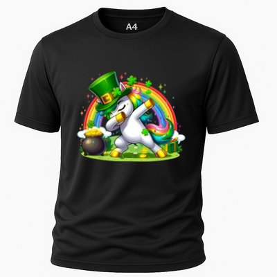Cute St Patricks Day Dabbing Leprechaun Pony Performance Shirt
