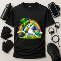 Cute St Patricks Day Dabbing Leprechaun Pony Performance Shirt