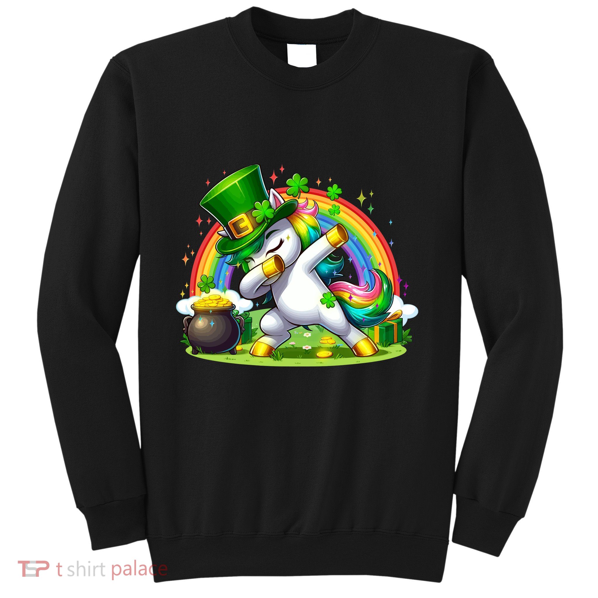 Cute St Patricks Day Dabbing Leprechaun Pony Sweatshirt