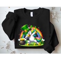 Cute St Patricks Day Dabbing Leprechaun Pony Sweatshirt