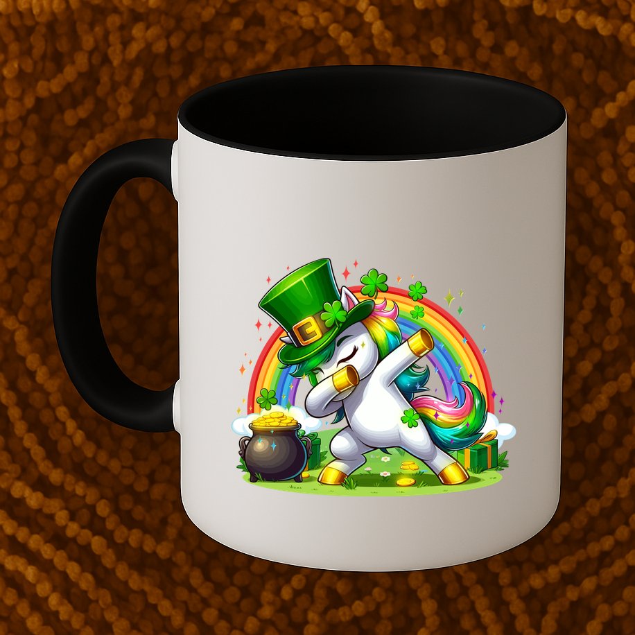 Cute St Patricks Day Dabbing Leprechaun Pony Mug