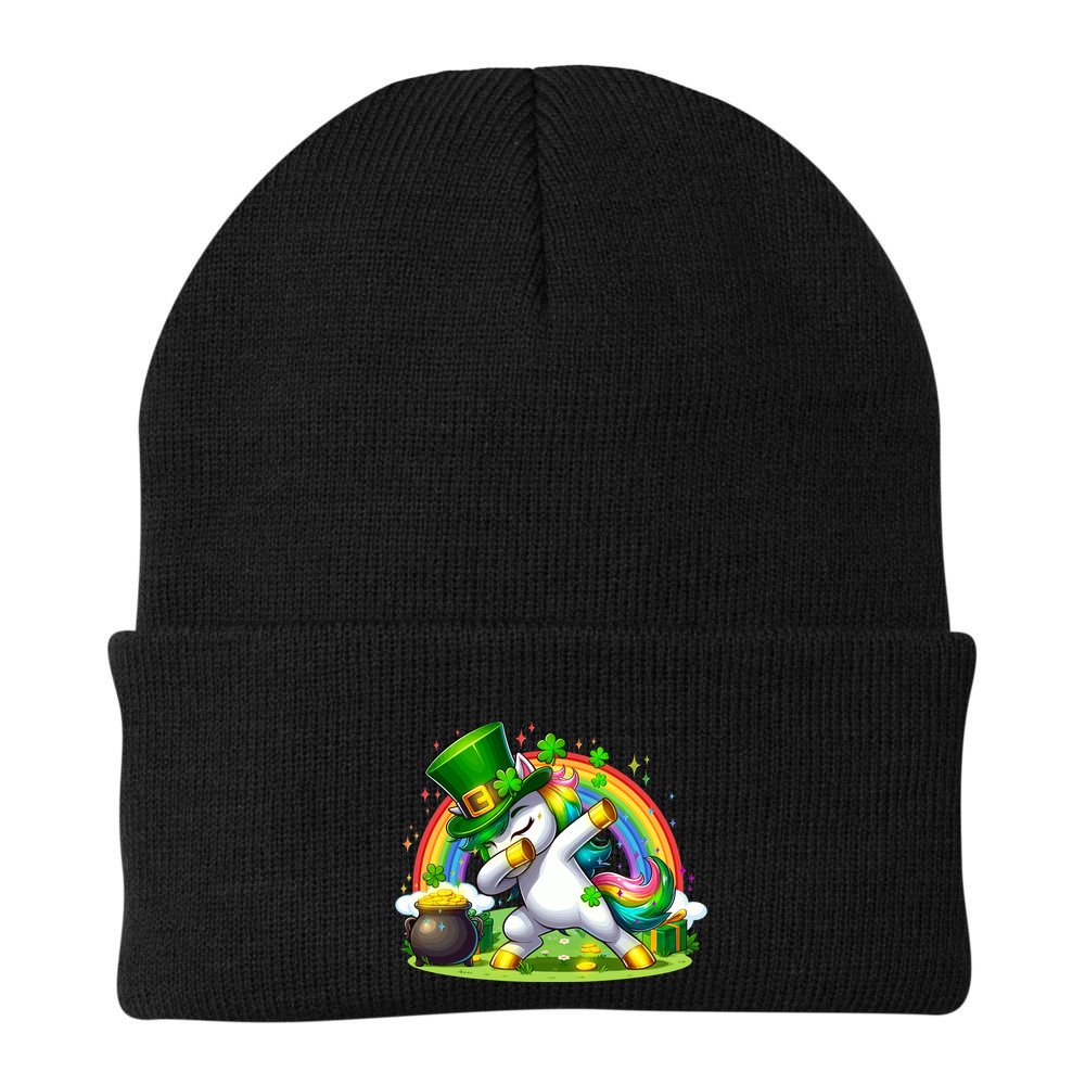Cute St Patricks Day Dabbing Leprechaun Pony Beanie