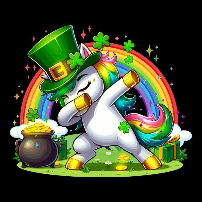 Cute St Patricks Day Dabbing Leprechaun Pony Drawstring Bag