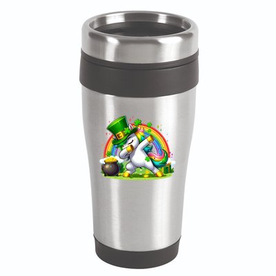 Cute St Patricks Day Dabbing Leprechaun Pony 16oz Travel Tumbler