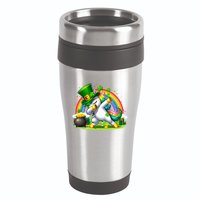 Cute St Patricks Day Dabbing Leprechaun Pony 16oz Travel Tumbler