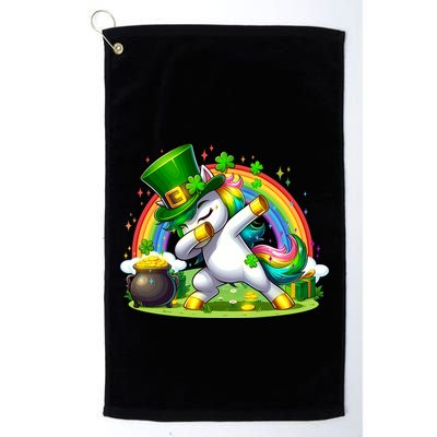 Cute St Patricks Day Dabbing Leprechaun Pony Golf Towel