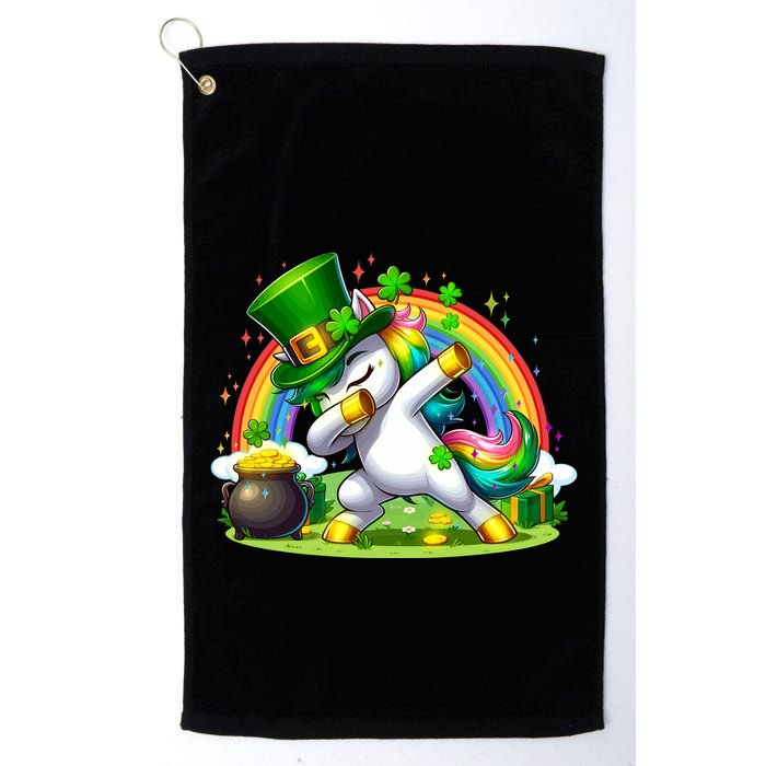 Cute St Patricks Day Dabbing Leprechaun Pony Golf Towel