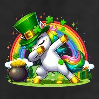Cute St Patricks Day Dabbing Leprechaun Pony Golf Towel