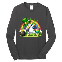 Cute St Patricks Day Dabbing Leprechaun Pony Long Sleeve Shirt