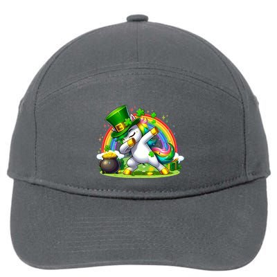 Cute St Patricks Day Dabbing Leprechaun Pony 7-Panel Snapback Hat