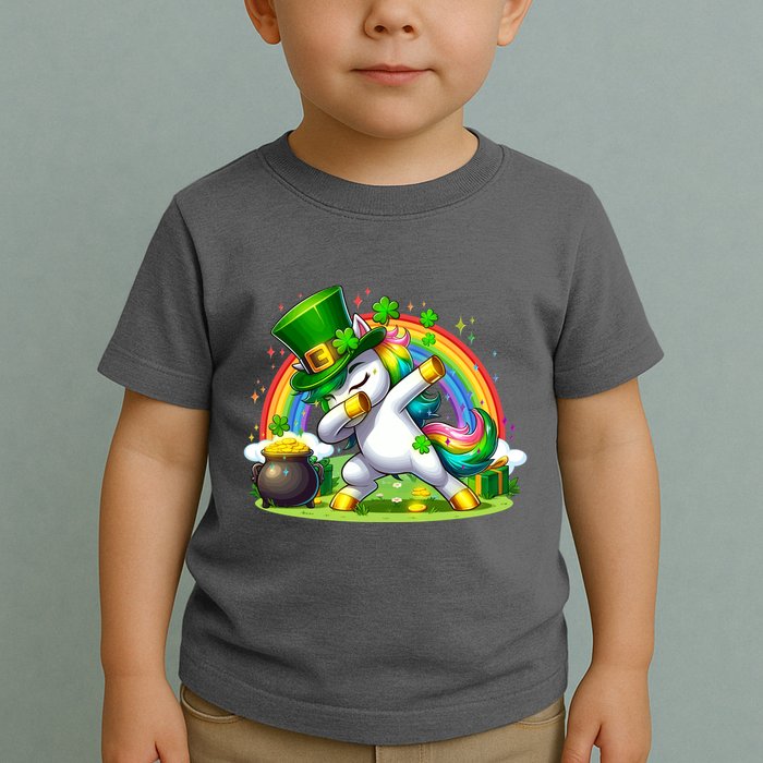 Cute St Patricks Day Dabbing Leprechaun Pony Toddler T-Shirt