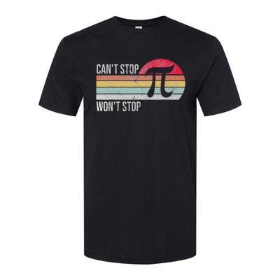 Cant Stop Pi Wont Stop Pi Day Retro Math Lover Softstyle® CVC T-Shirt