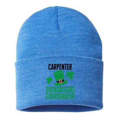 Carpenter St Patricks Day Shenanigans Coordinator Cool Gift Sustainable Knit Beanie