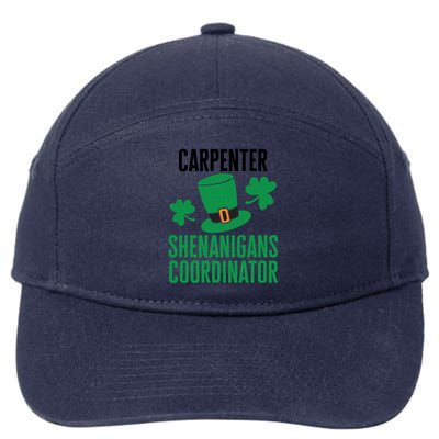 Carpenter St Patricks Day Shenanigans Coordinator Cool Gift 7-Panel Snapback Hat