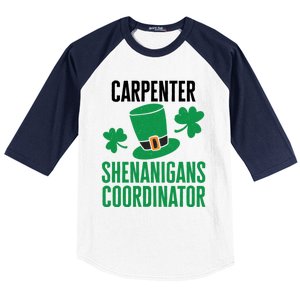 Carpenter St Patricks Day Shenanigans Coordinator Cool Gift Baseball Sleeve Shirt