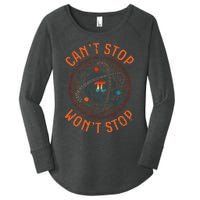 Cant Stop Pi Wont Stop Math Pi Day Funny Maths Teacher Women's Perfect Tri Tunic Long Sleeve Shirt