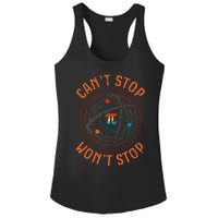 Cant Stop Pi Wont Stop Math Pi Day Funny Maths Teacher Ladies PosiCharge Competitor Racerback Tank