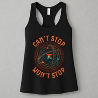 Cant Stop Pi Wont Stop Math Pi Day Funny Maths Teacher Womens Tank Top