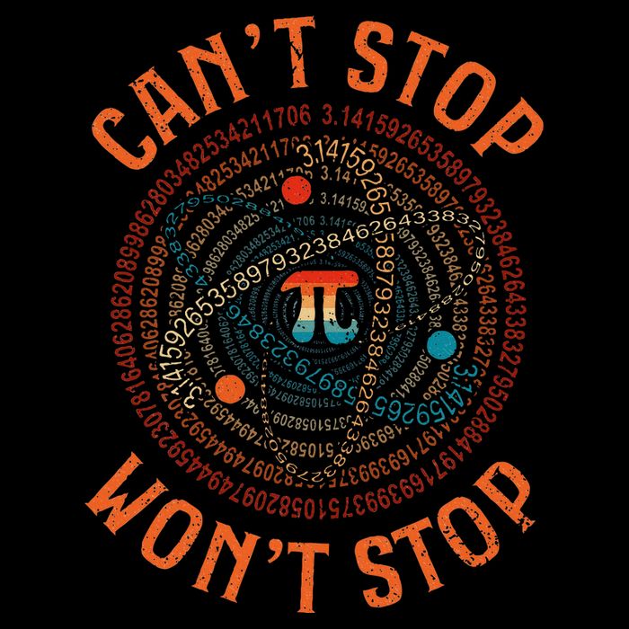 Cant Stop Pi Wont Stop Math Pi Day Funny Maths Teacher Pom Pom 12in Knit Beanie