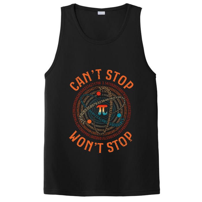 Cant Stop Pi Wont Stop Math Pi Day Funny Maths Teacher PosiCharge Competitor Tank