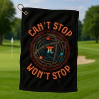Cant Stop Pi Wont Stop Math Pi Day Funny Maths Teacher Golf Towel