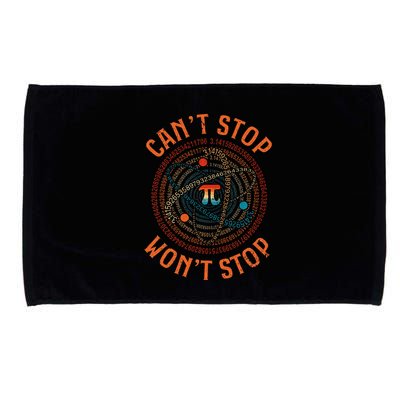 Cant Stop Pi Wont Stop Math Pi Day Funny Maths Teacher Microfiber Hand Towel