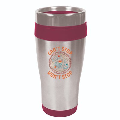 Cant Stop Pi Wont Stop Math Pi Day Funny Maths Teacher 16oz Travel Tumbler