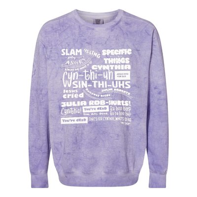 Cynthia Slam Poetry Colorblast Crewneck Sweatshirt