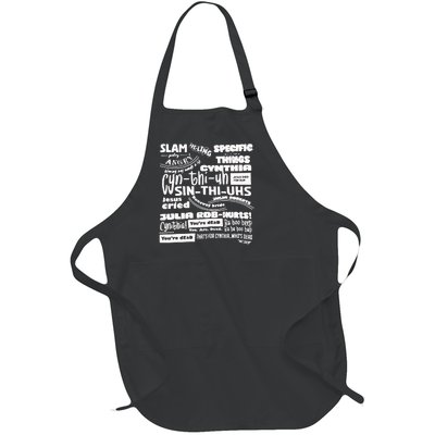 Cynthia Slam Poetry Full-Length Apron With Pockets