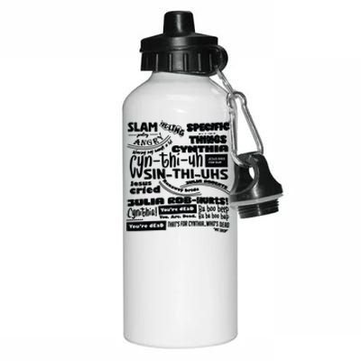 Cynthia Slam Poetry Aluminum Water Bottle