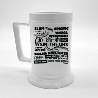 Cynthia Slam Poetry Beer Stein