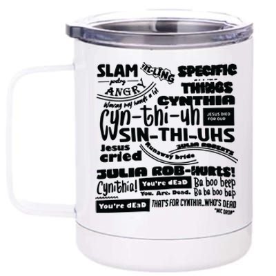 Cynthia Slam Poetry 12 oz Stainless Steel Tumbler Cup