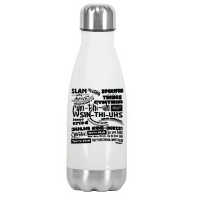 Cynthia Slam Poetry Stainless Steel Insulated Water Bottle