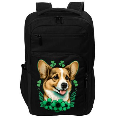 Corgi St. Patricks Day: Fun For Corgi And Irish Lovers Impact Tech Backpack