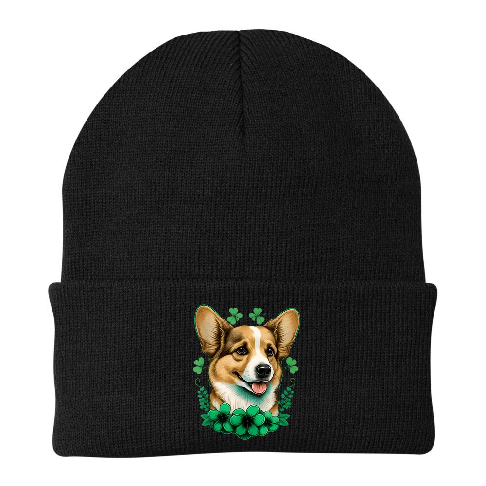 Corgi St. Patricks Day: Fun For Corgi And Irish Lovers Beanie