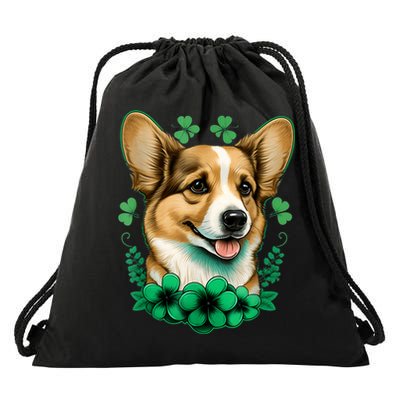 Corgi St. Patricks Day: Fun For Corgi And Irish Lovers Drawstring Bag