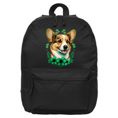 Corgi St. Patricks Day: Fun For Corgi And Irish Lovers 16 in Basic Backpack