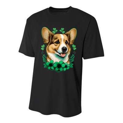 Corgi St. Patricks Day: Fun For Corgi And Irish Lovers Youth Performance Sprint T-Shirt